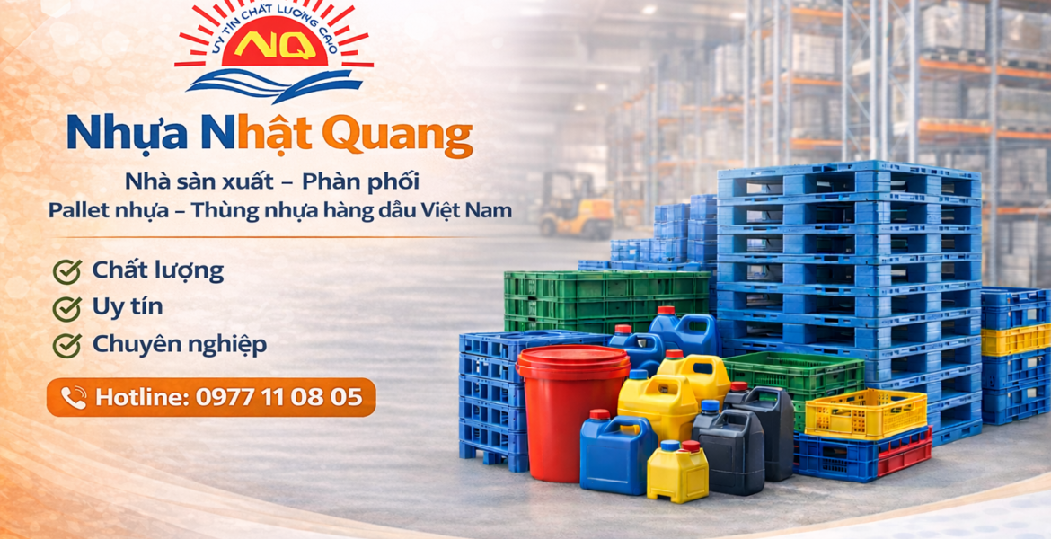 Pallet nhựa chịu lực - chịu tải giá rẻ Nhật Quang